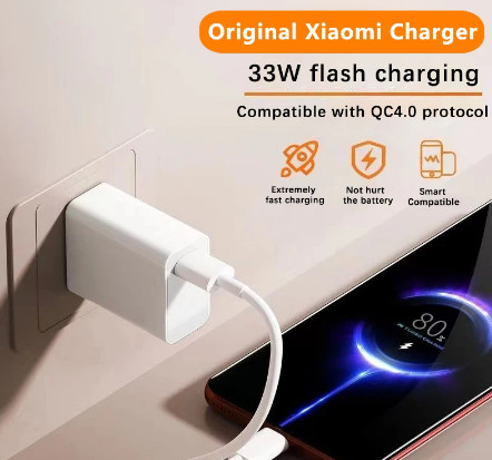 33W Xiaomi Fast Charger Original Turbo Charge EU US Phone Cargador For Mi 11 Lite 5G NE 10 Redmi Note 13 12 POCO X5 M4 Pro Pad 6